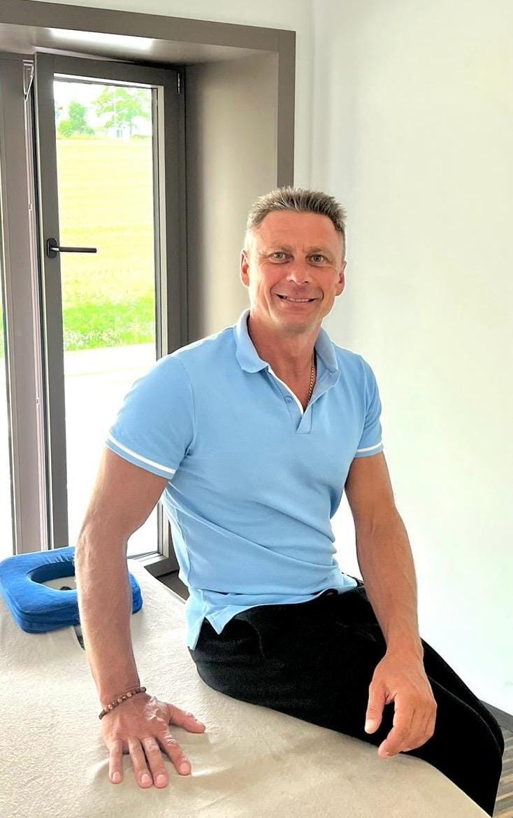 Oleg Kryvorotko, professioneller Massagetherapeut und ehemaliger Olympiaturner